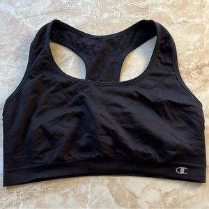 Black Champion Sports Bra. Size: large.